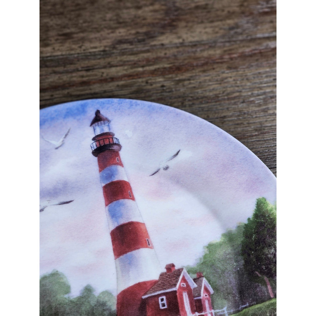 Virginia Assateague Lighthouse Decorative Plate 8 Inch Coastal Decor