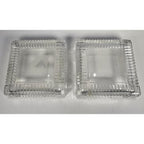 Vintage Crystal Trinket Box 1996 Small Square Jewelry Keepsake Box