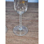 Vintage The Tides Inn Champagne Flutes Twisted Stem Glasses Set of 2