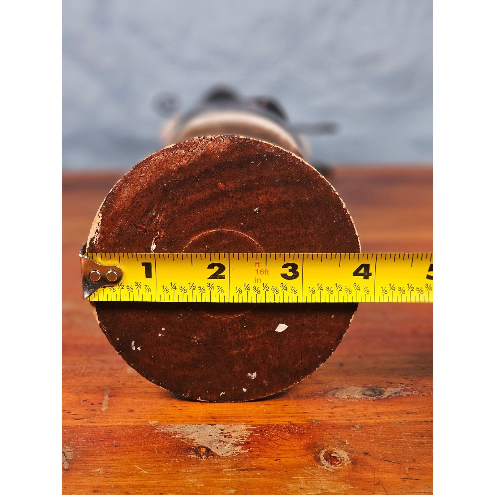 Vintage Floral Mannequin Jewelry Holder Wood Base Display Stand