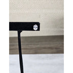 Vintage Oval Clear Rhinestone Stud Earrings Silver Tone Posts