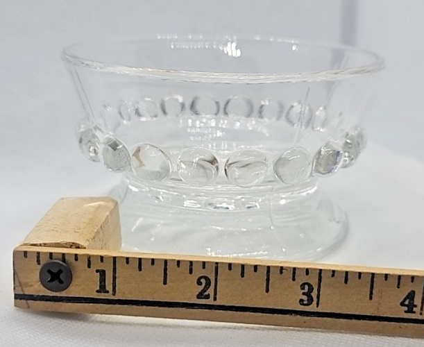 Vintage Clear Glass Sundae Dessert Dish 3.5″ Footed Ice Cream Bowl Rustic Decor