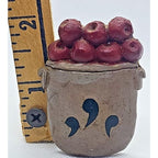 Vintage Resin Magnet Set Man Woman Heart Apple Sack Fridge Magnets
