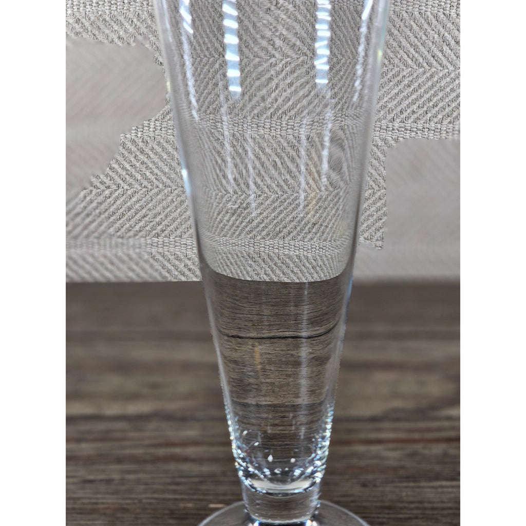 Vintage Clear Pilsner Glass 9" Tall Stemmed Beer Glass