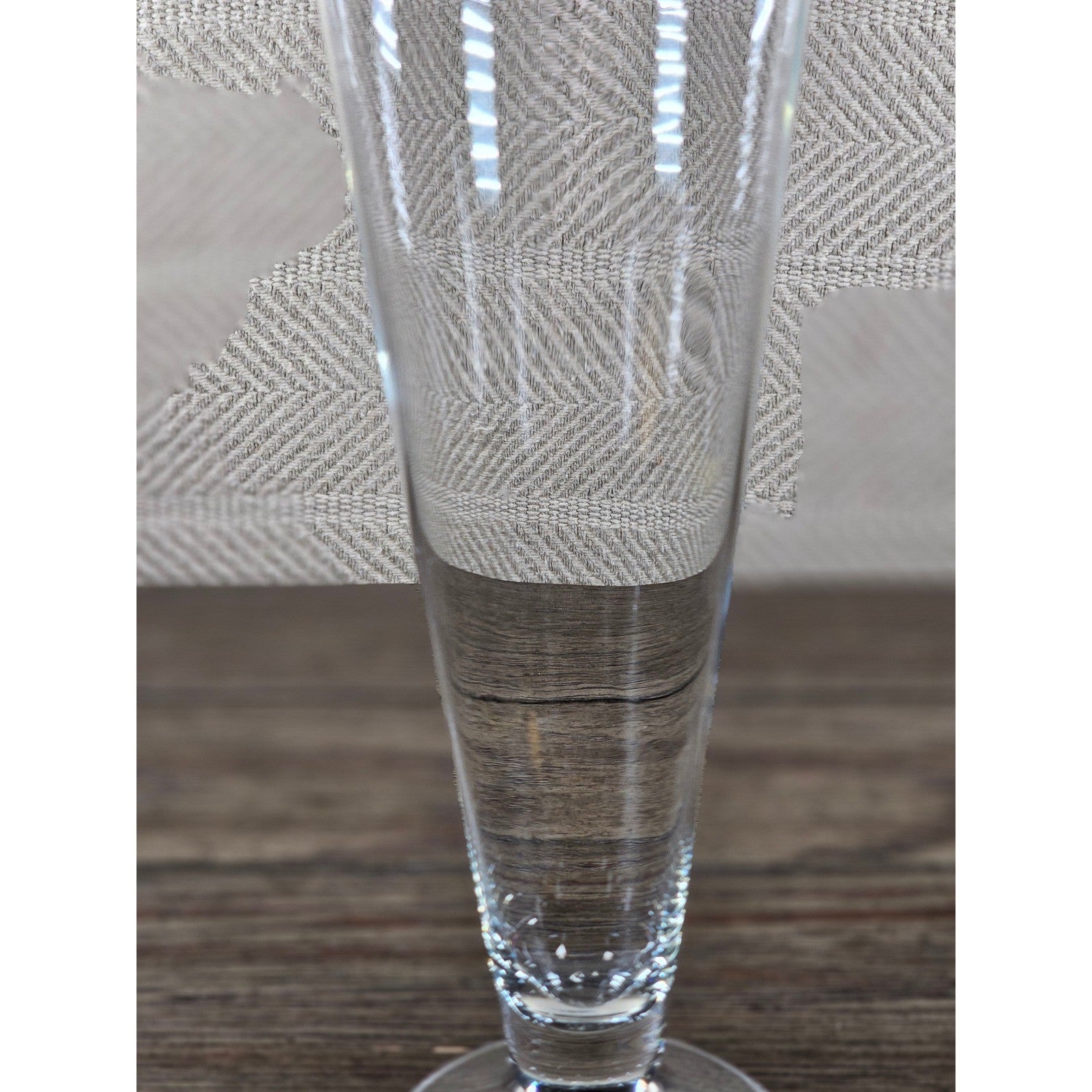 Vintage Clear Pilsner Glass 9" Tall Stemmed Beer Glass