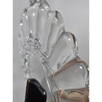 Vintage Clear Pressed Glass Oval Serving Platter Fluted Glass Dish
