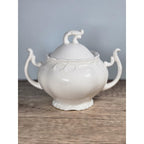 Vintage Peppertree Tabletops Porcelain Sugar Bowl with Lid
