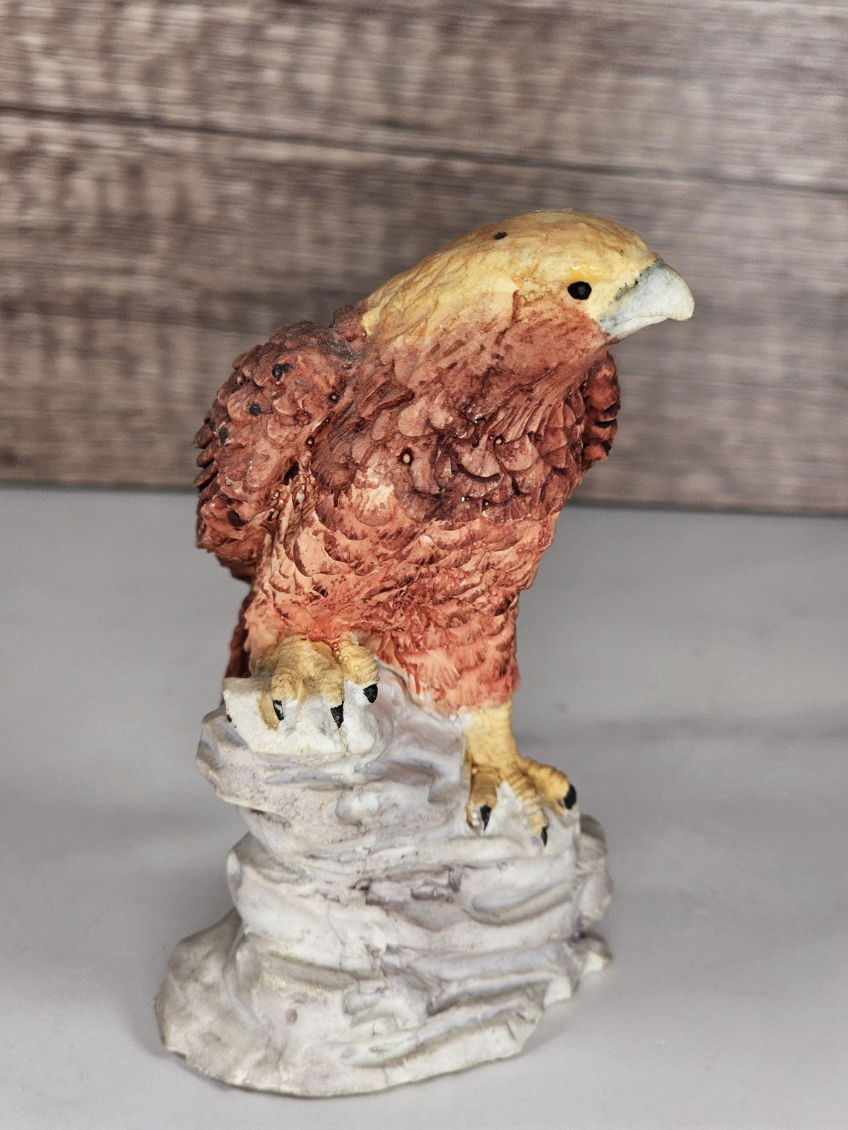 Vintage Ceramic Bald Eagle Figurine | 4" American Eagle Statue | Rustic Wildlife