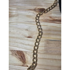 Black Leather Purse Gold Chain Strap Vintage Crossbody Bag