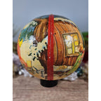 Vintage German Paper Mache Christmas Ball Ornament Candy Container