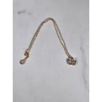 Gold Tone Rhinestone Mask Necklace Mardi Gras Pendant