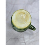 Vintage Anchor Hocking Fire King Kimberly Green Mug Milk Glass USA
