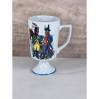 Vintage Fred Roberts Colonial Soldiers Mug Revolutionary War Footed Cup