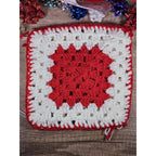 Vintage Crochet Poinsettia Ornaments Set 3 Christmas Decor