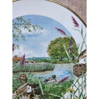 Vintage Franklin Porcelain July Beside the River Plate by Peter Barrett 9 Inch