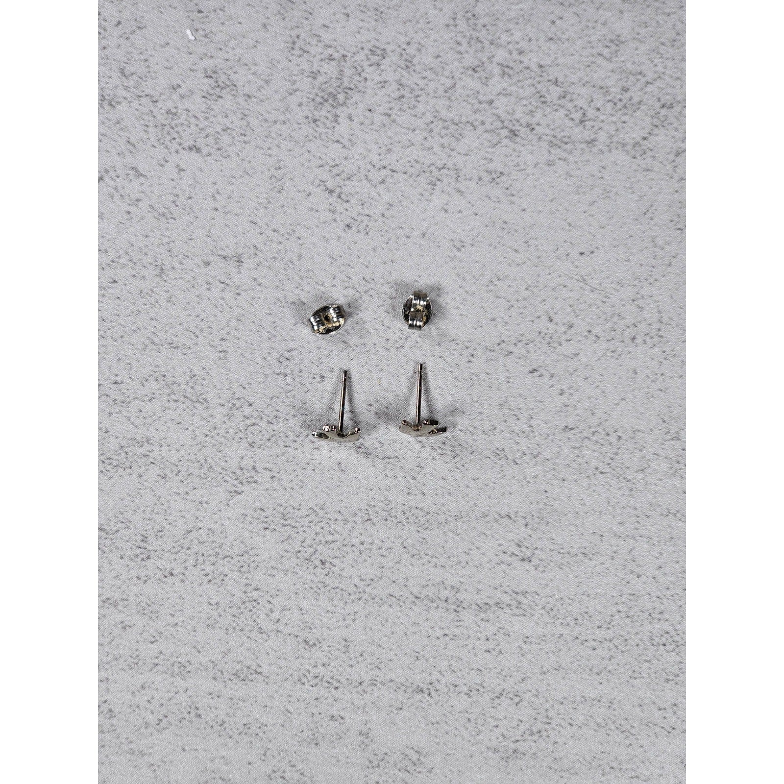 Vintage Silver Tone Bird Stud Earrings Small Swallow Post Pair