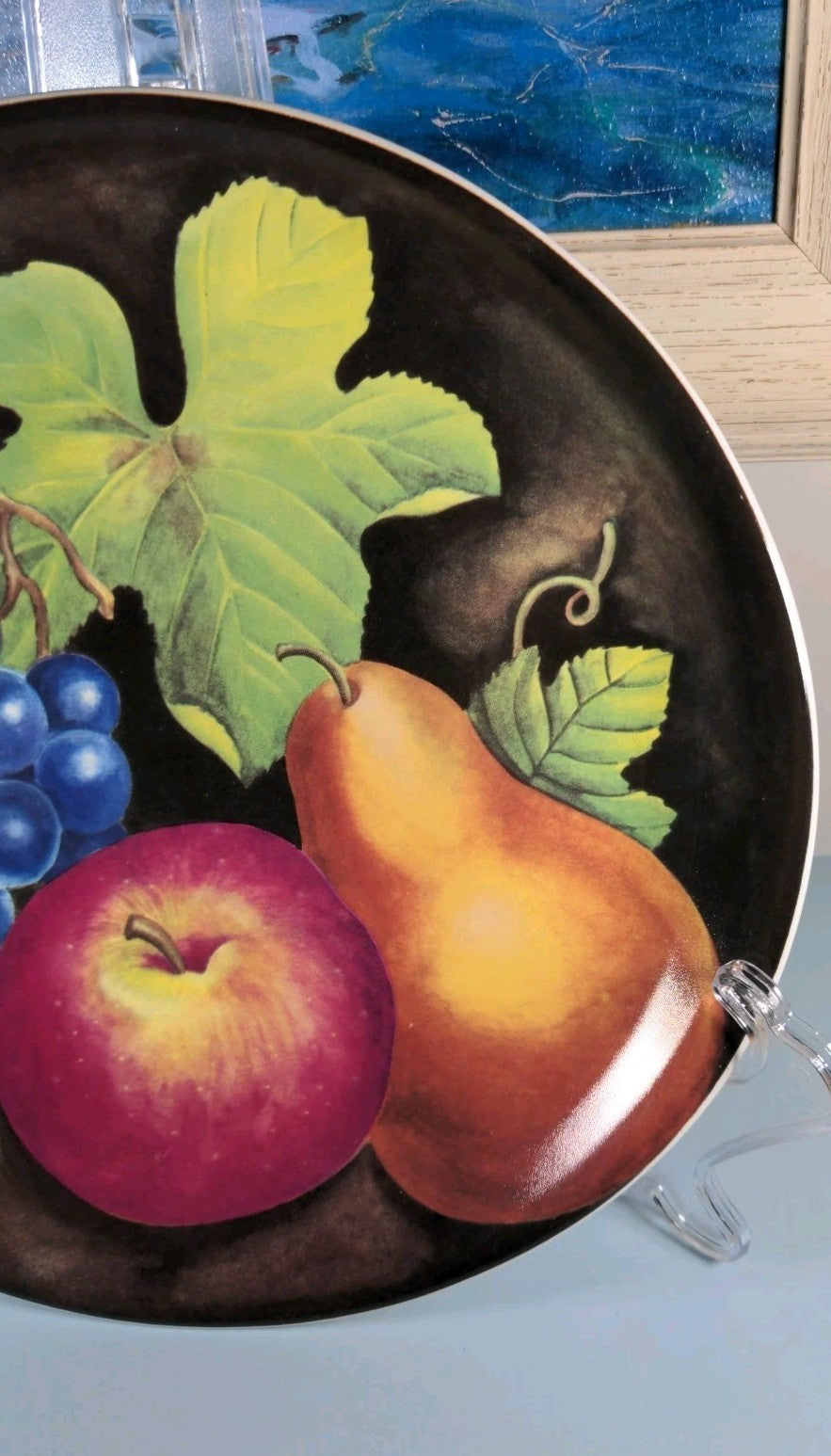 Furio Eden Fruit Motif Oval Platter 11.5″ x 11″ Vintage Porcelain