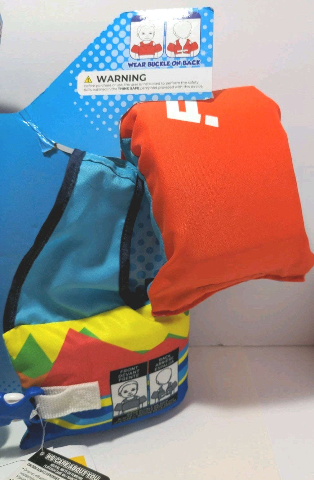 Unisex Fluid Aquatics Child Small Paddle Pals Life Jacket Clown Fish