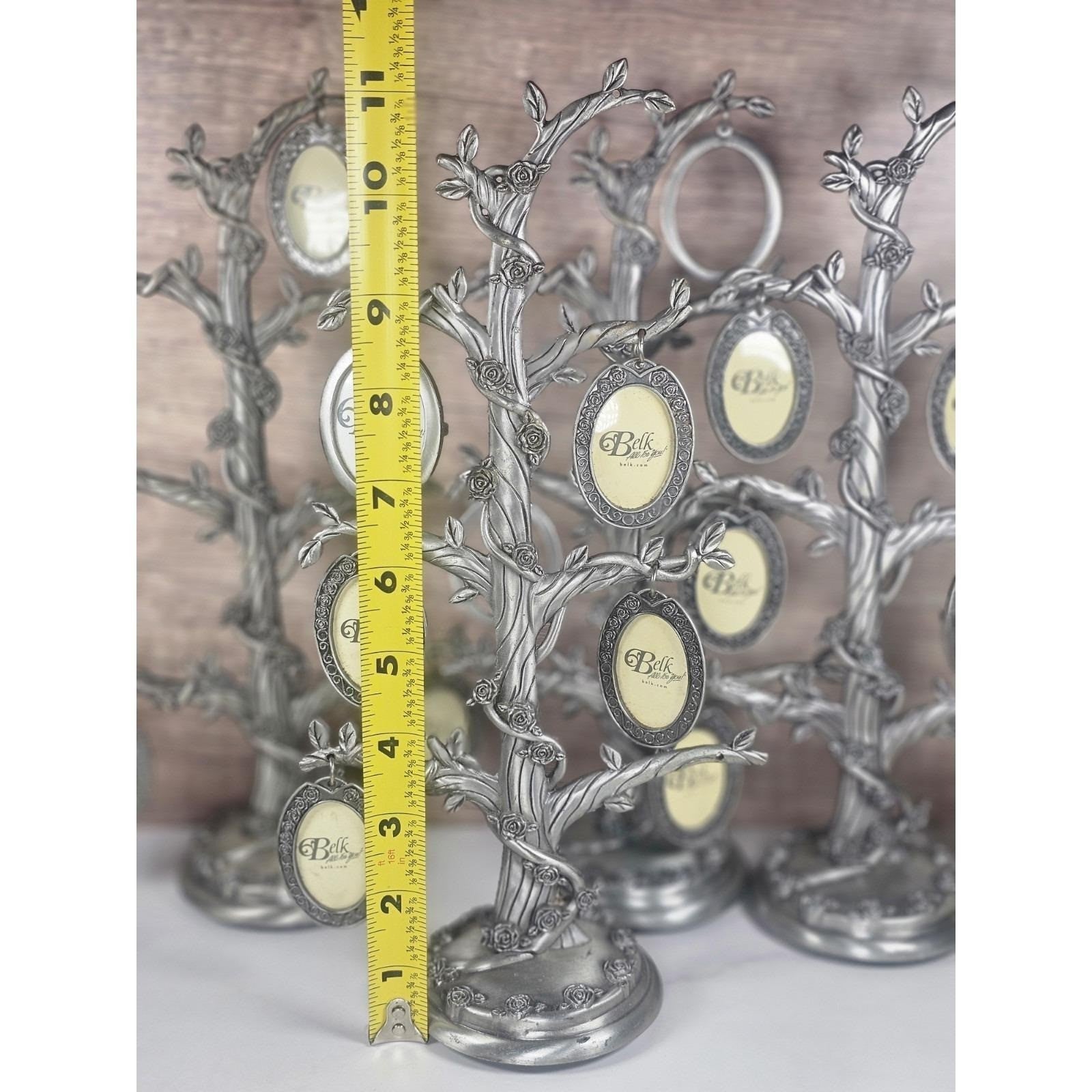 VTG Belk Pewter Rose Bush Family Cameo Photo Holder Display, 11.5" Project Piece