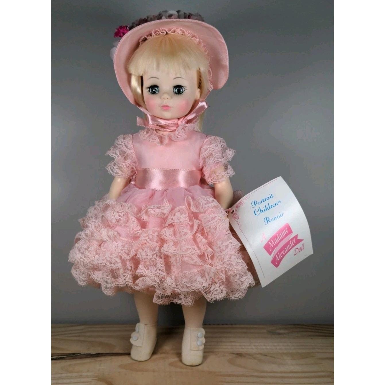 Vintage Madame Alexander Renoir Doll Portrait Children Pink Lace w Tag