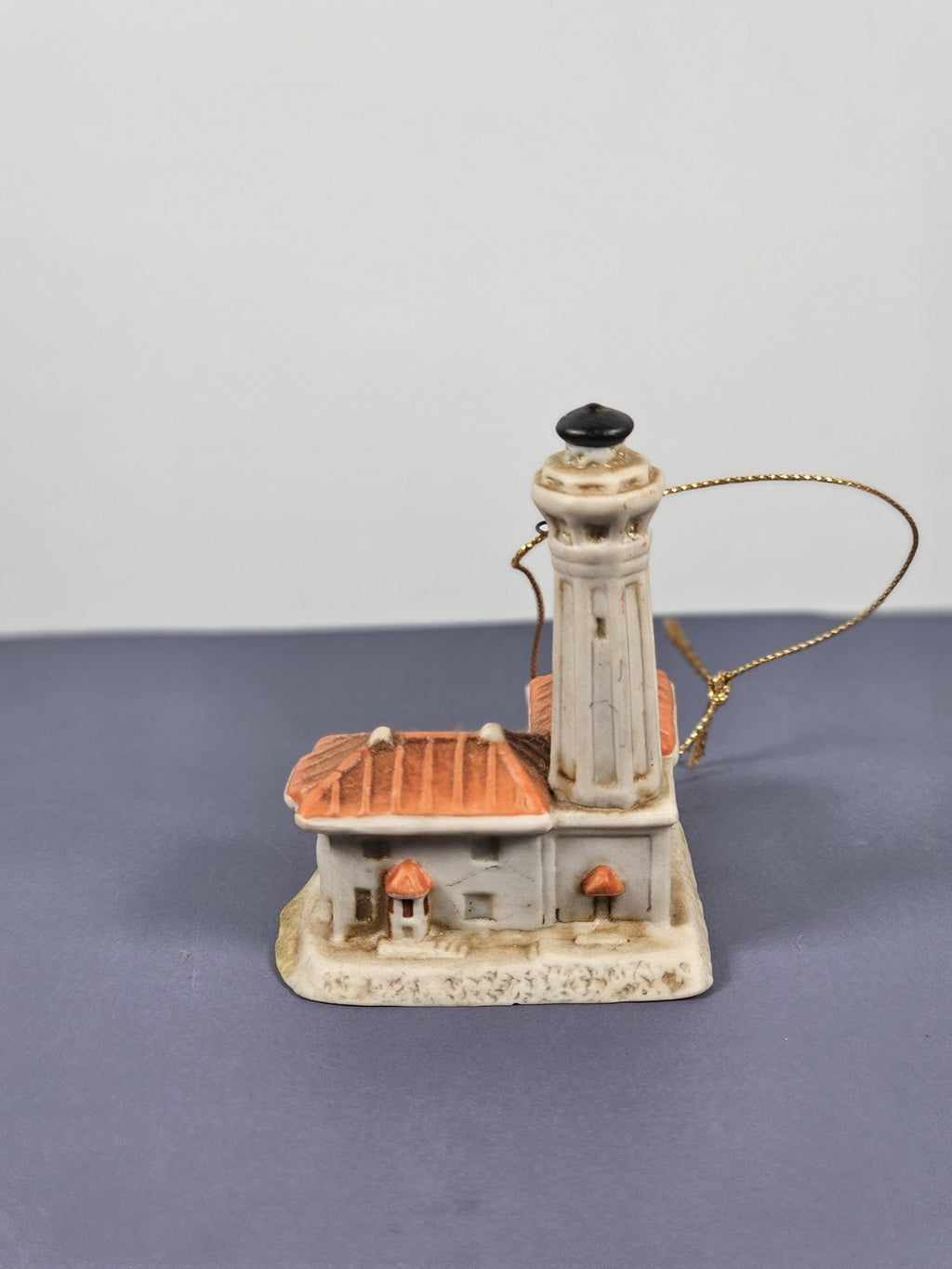 Lefton Alcatraz lighthouse hanging Christmas tree ornament 1998 12121
