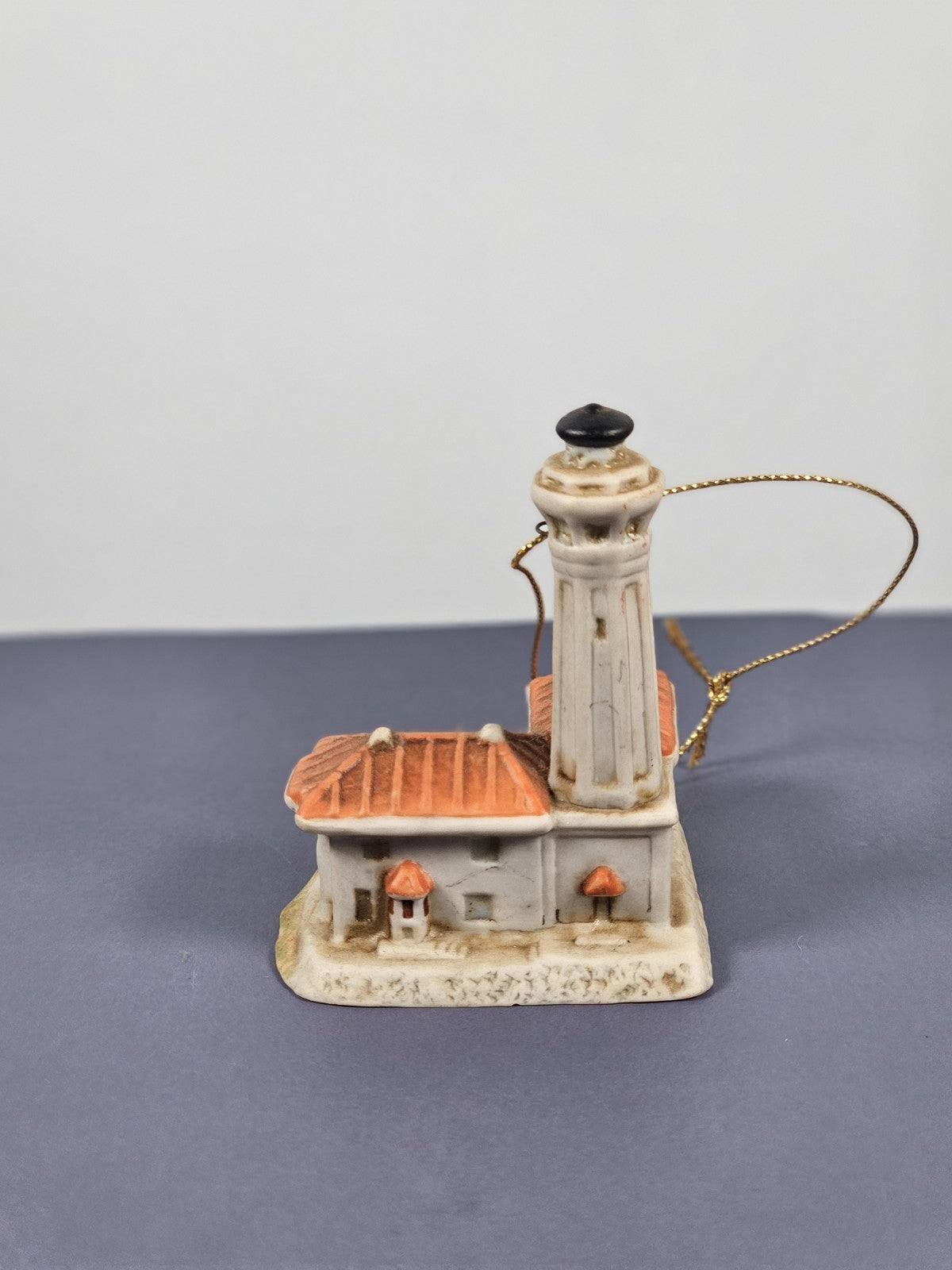 Lefton Alcatraz lighthouse hanging Christmas tree ornament 1998 12121