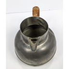 Rogers Pewter Coffee Pot Rattan Handle Mid Century Solid Pewter