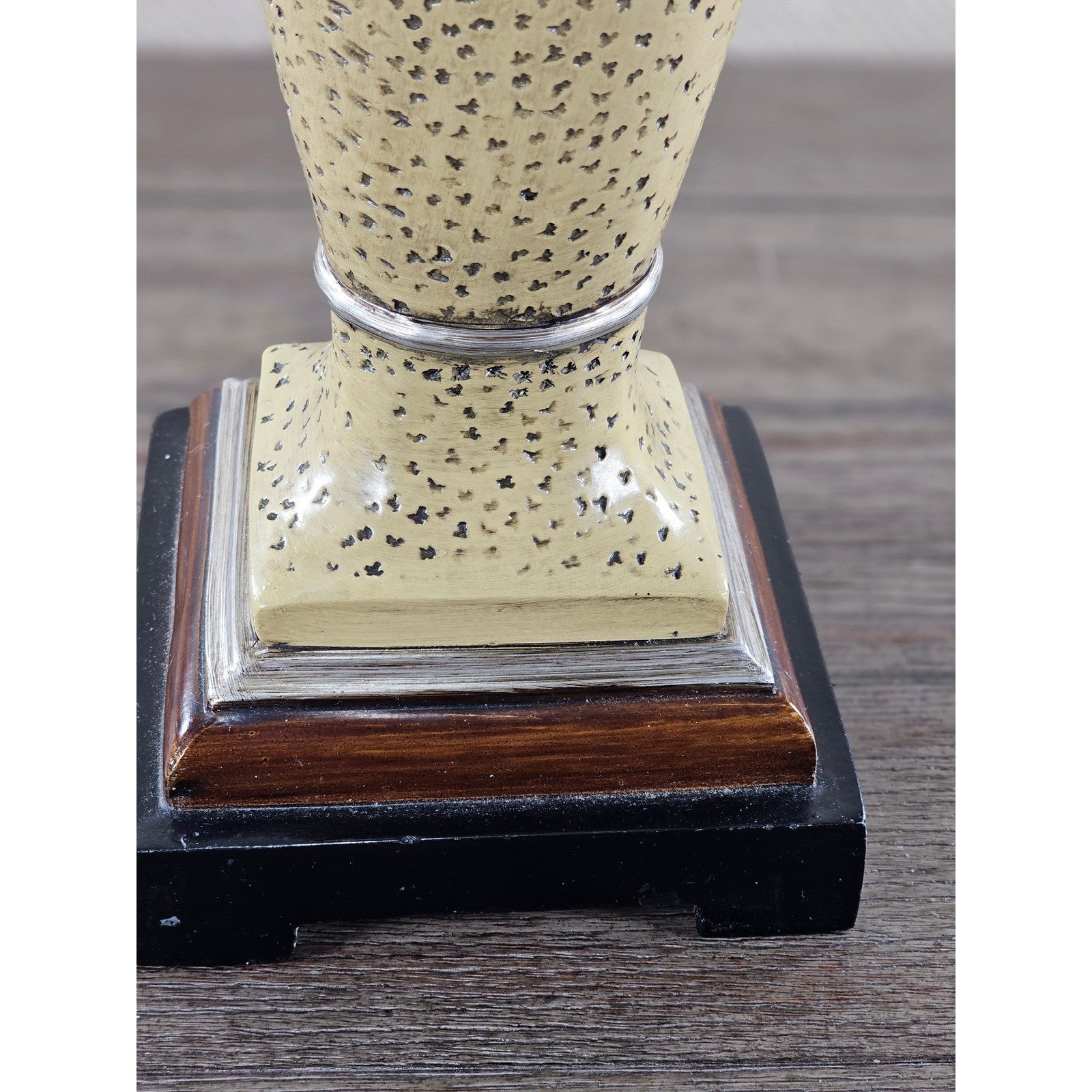 Vintage Textured Table Lamp 28.5" Tall Speckled Cream Base