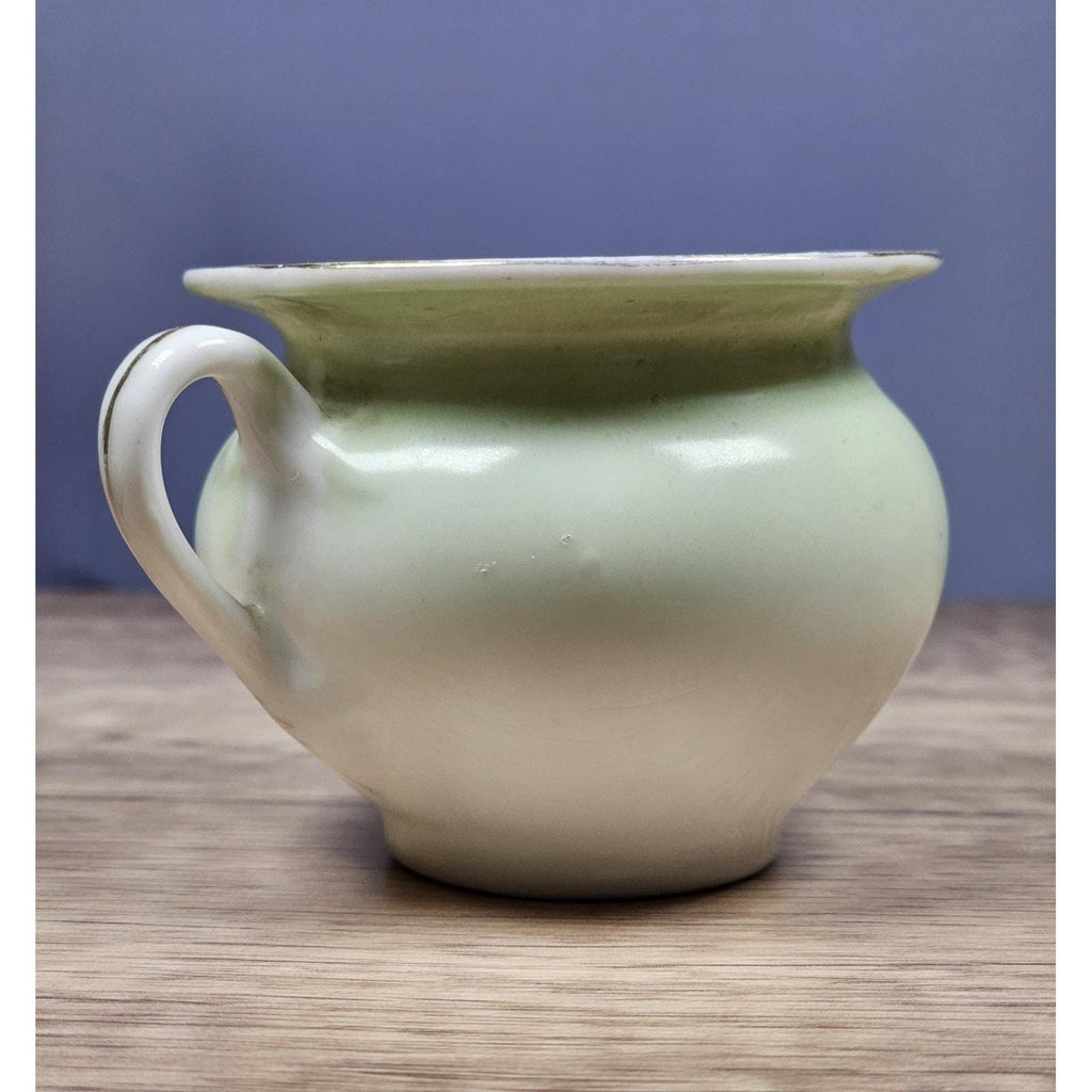 Vintage Porcelain Floral Mini Pitcher Yellow Flowers Gold Trim