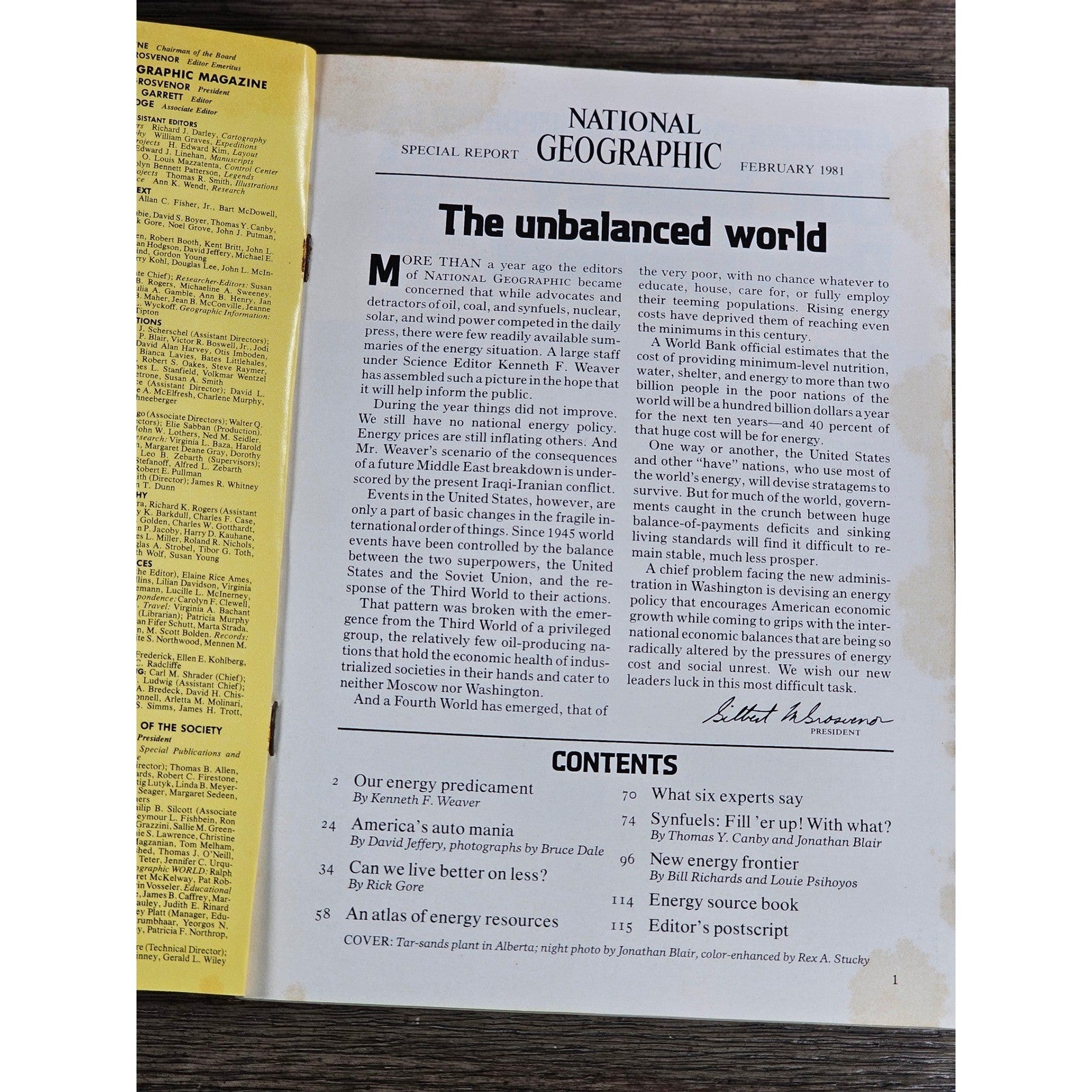 Vintage National Geographic Energy Special Report February 1981 Magazine