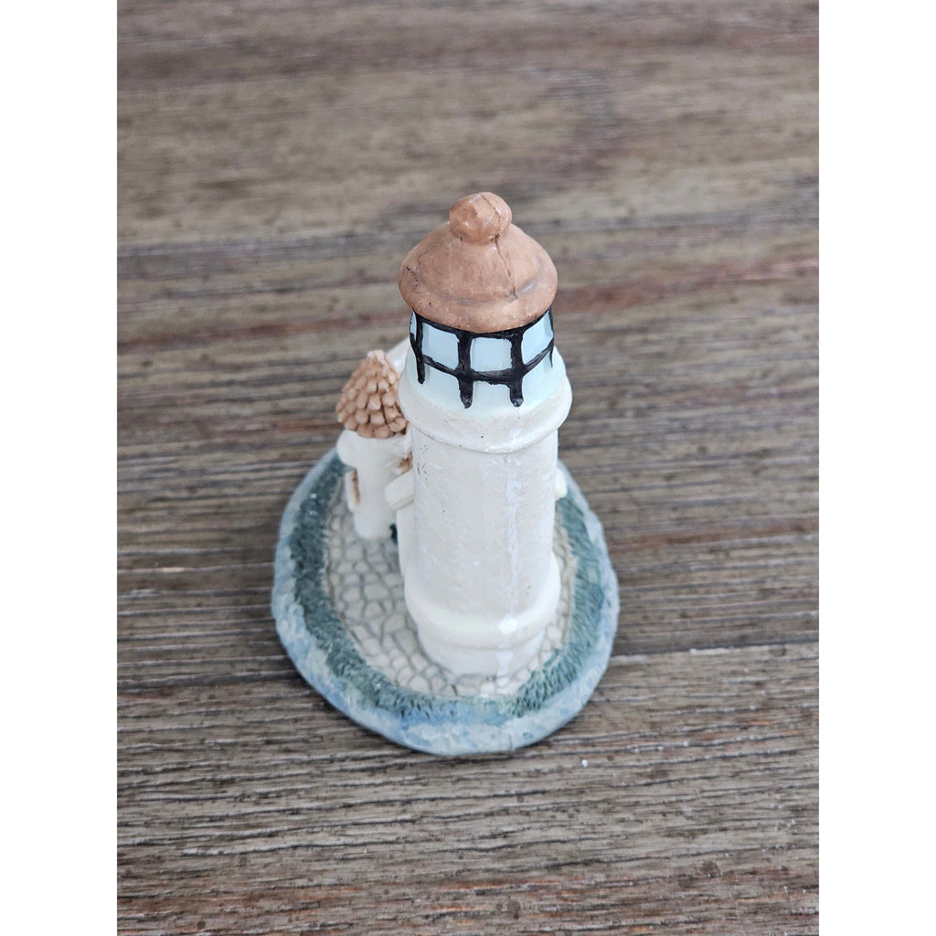 Miniature Lighthouse Resin Figurine Coastal Nautical Decor 3.5"