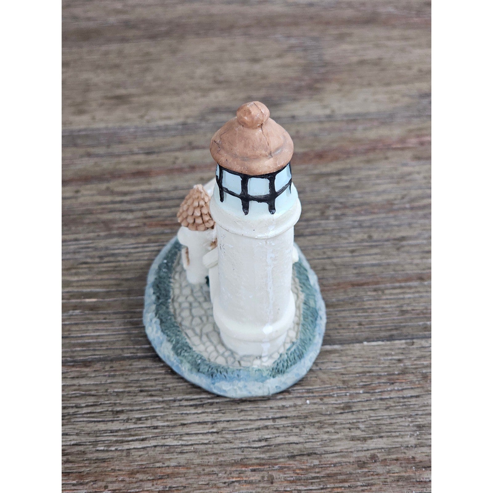 Miniature Lighthouse Resin Figurine Coastal Nautical Decor 3.5"