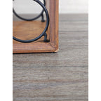 Vintage Wood & Metal Wine Bottle Holder | 3-Bottle Countertop Wine Rack