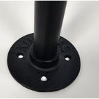 Black Pipe Shelf Bracket 7 Inch Industrial Metal Wall Mount
