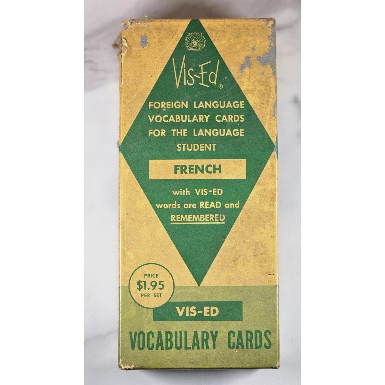 Vintage Vis-Ed French Vocabulary Cards Set 1000 Words Language Study
