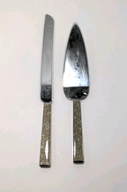 Glitter Diamonds Galore Wedding Cake Knife & Server Set — Sparkling Stainless