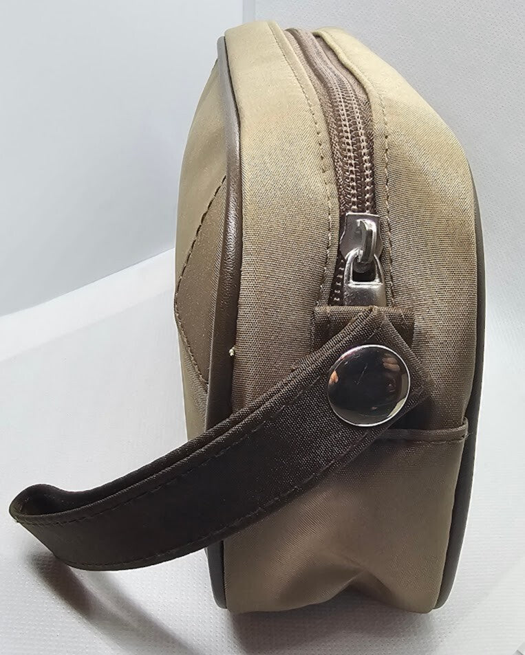 Tan Delta Airlines Amenity Bag w/ detachable handle - Toiletry bag