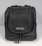 Nintendo DS Gameboy Small Backpack Carrying Case Black Zippered Game Bag