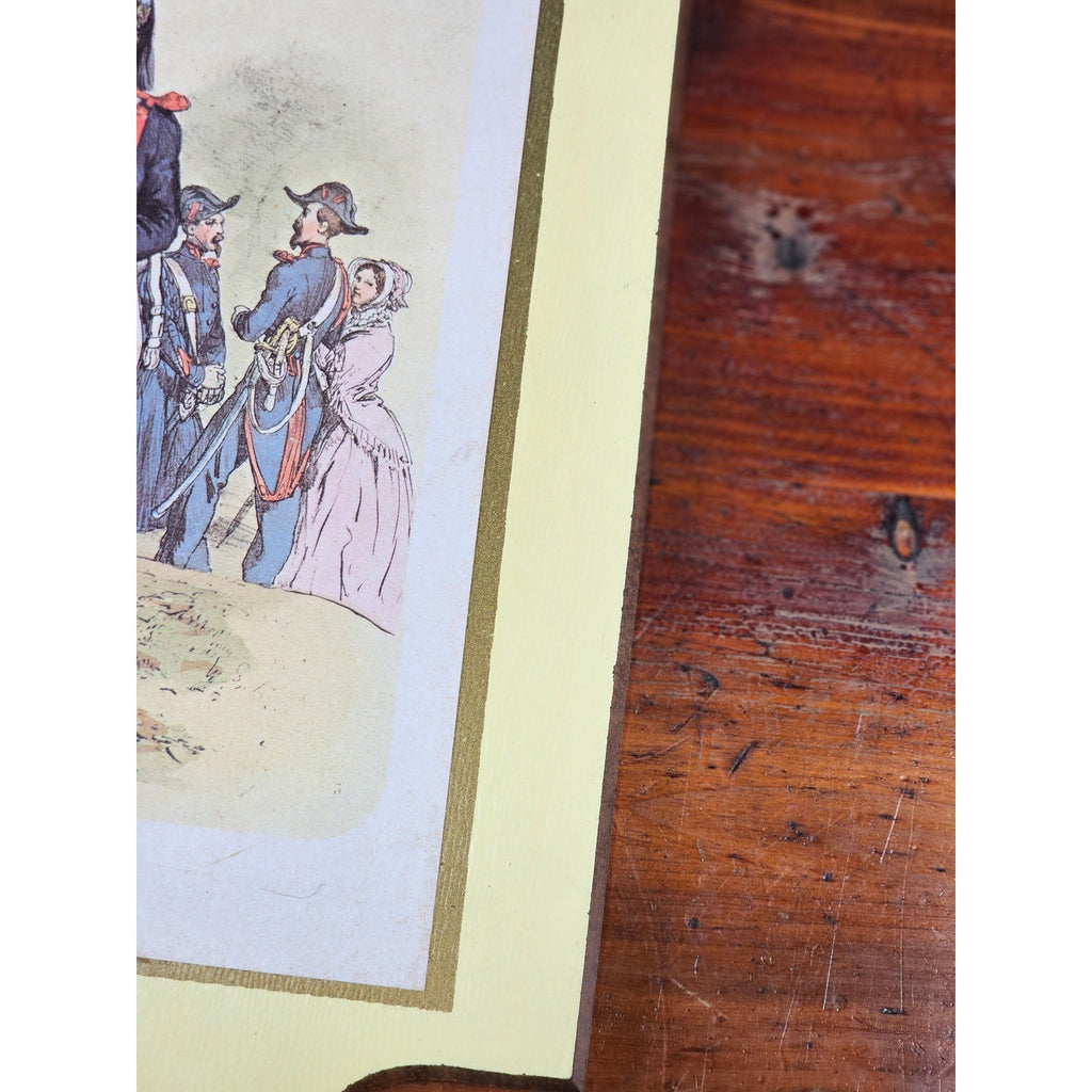 Vintage French Military Uniform Print Garde de Paris 11.5 x 8