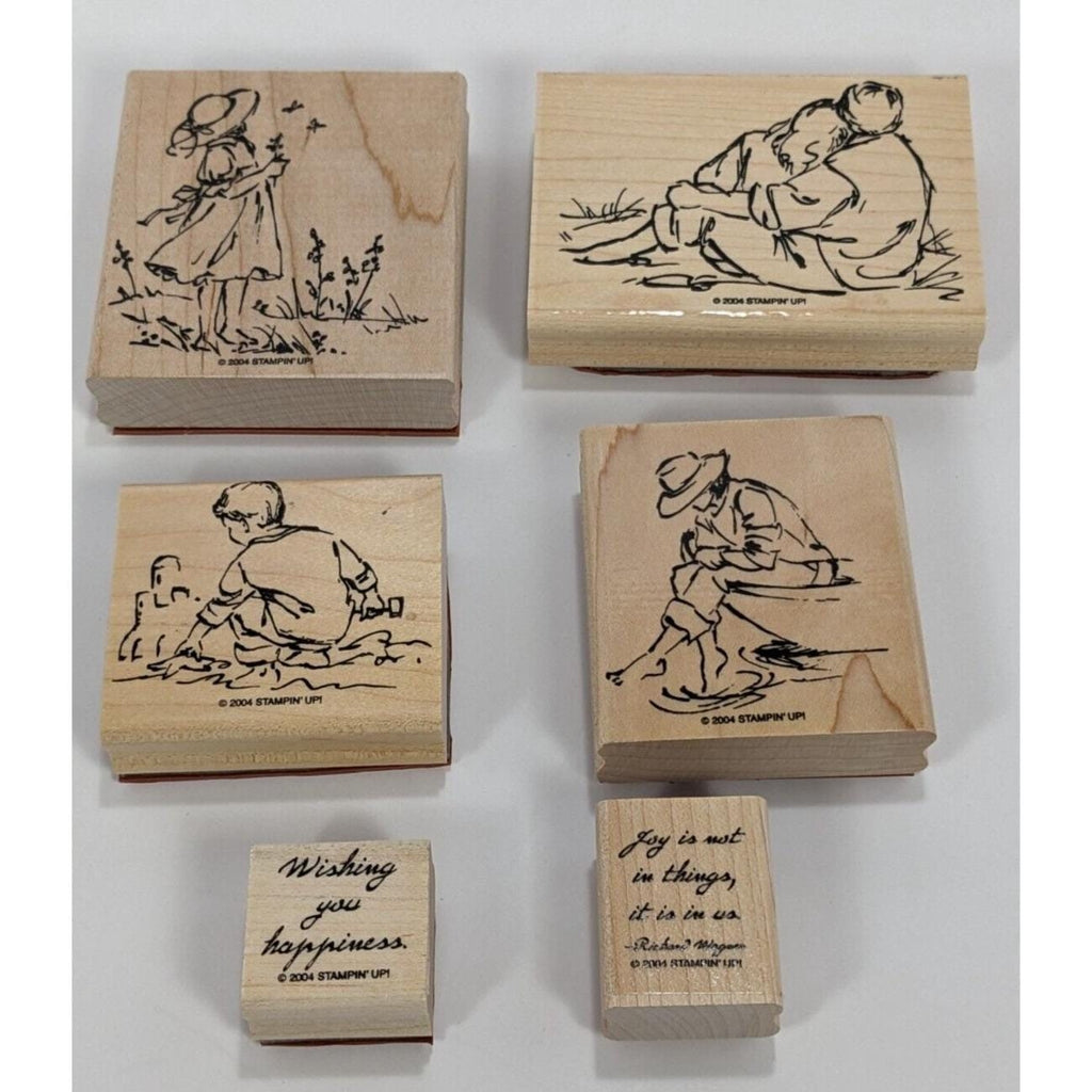 Stampin Up Summer By The Sea Stamp Set 2004 Retired Set of 6