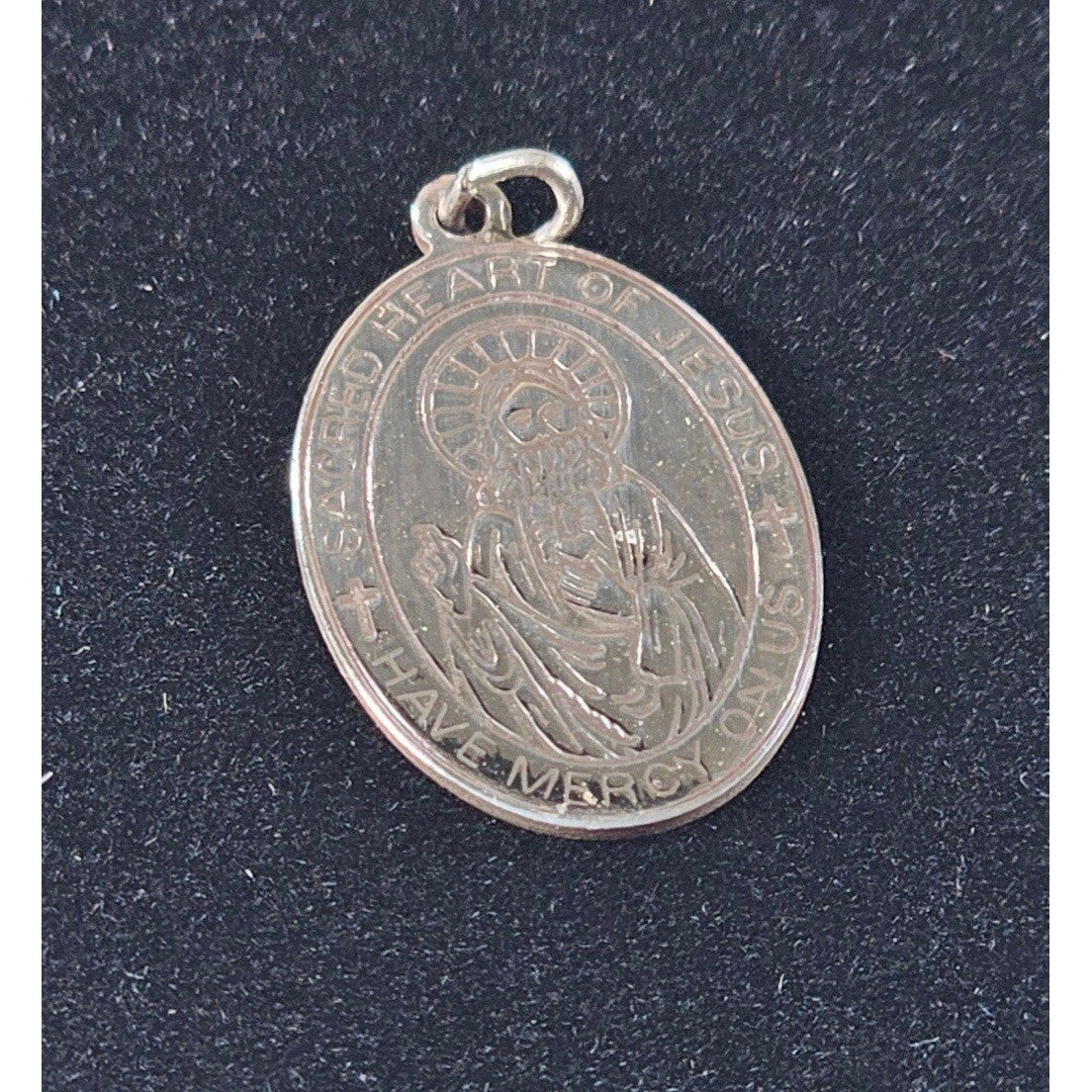 Vintage Sacred Heart & Our Lady of Mt Carmel Medal Pendant