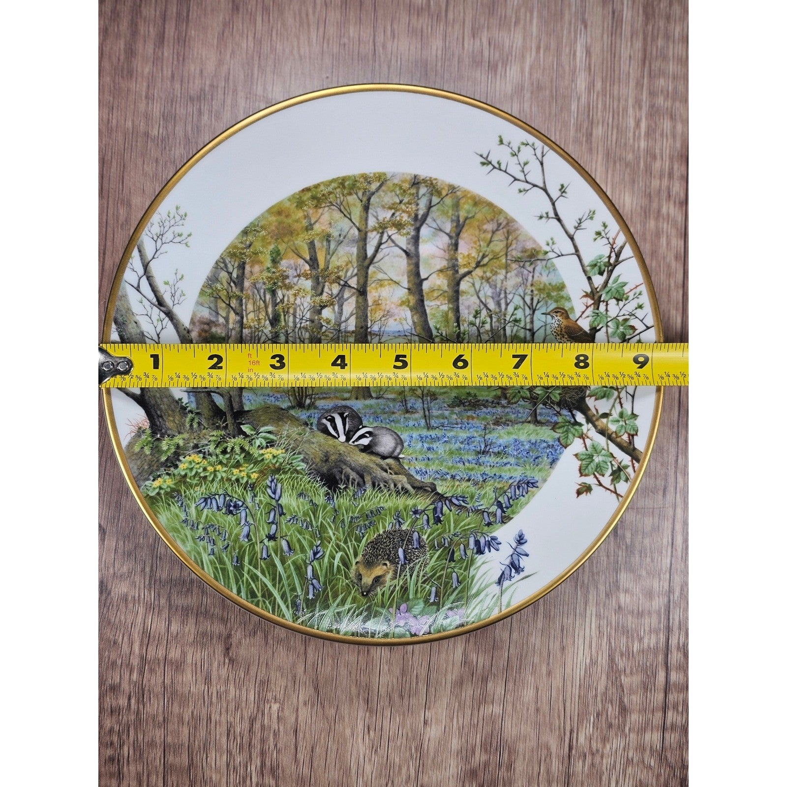 Vintage Franklin Porcelain Woodlands in April Plate by Peter Barrett 9 Inch