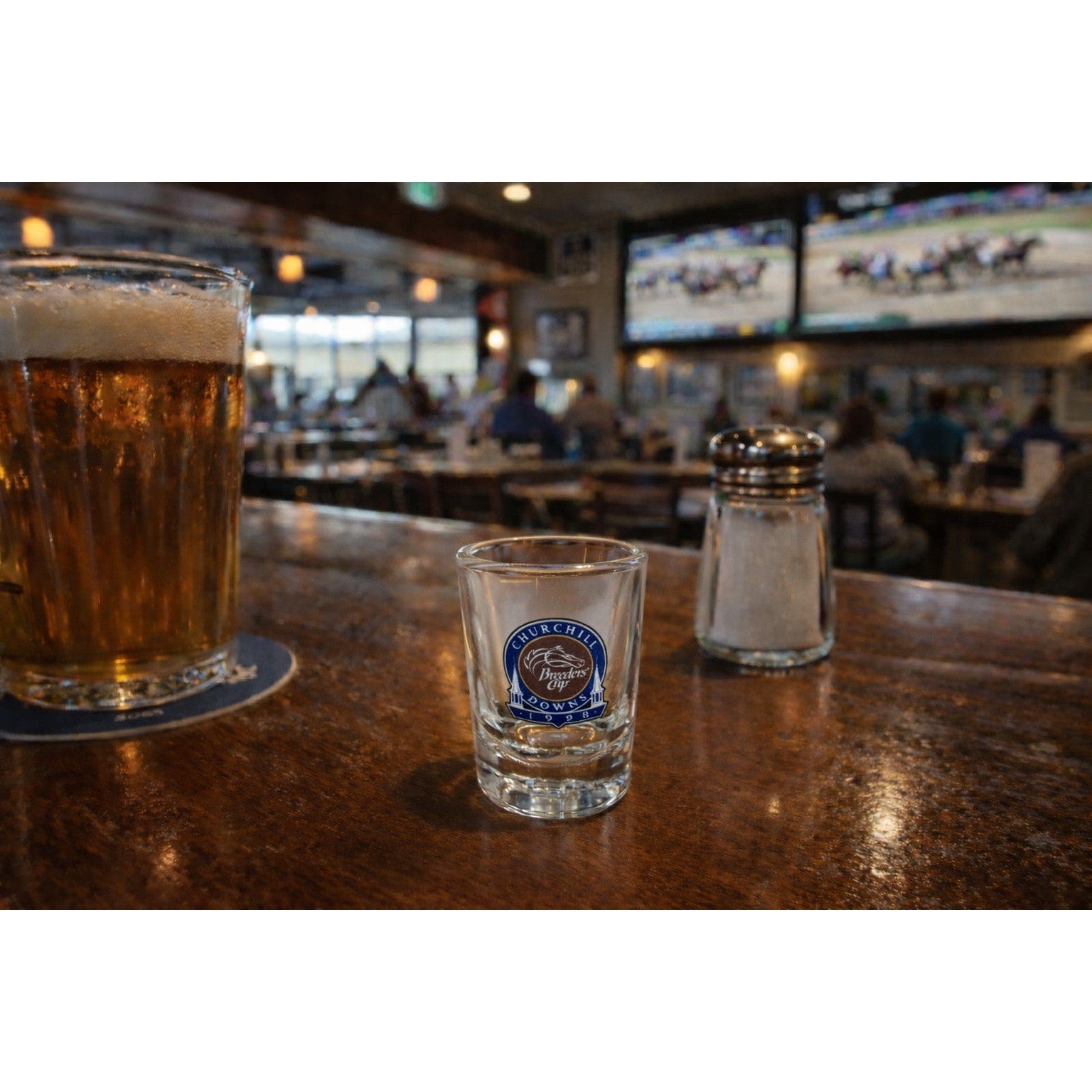 Vintage 1998 Breeders Cup • Churchill Downs Shot Glass • Equestrian Barware