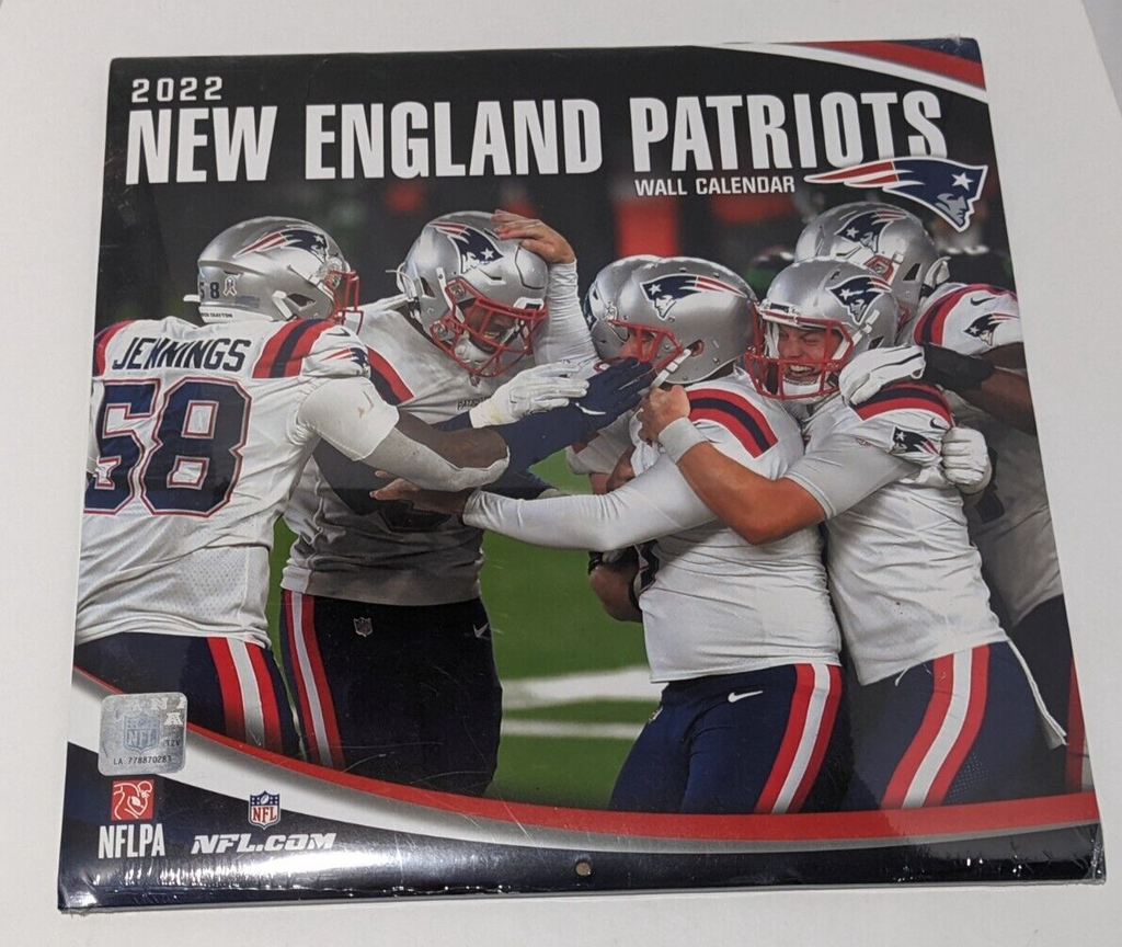 2022 New England Patriots Wall Calendar Sealed