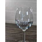 Duplin Winery Wine Glass 7" Tall Etched Stemmed Goblet