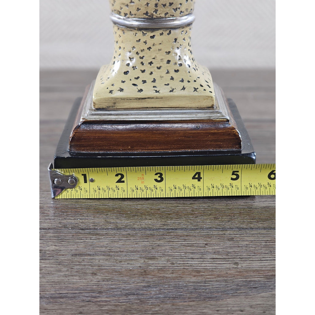 Vintage Textured Table Lamp 28.5" Tall Speckled Cream Base