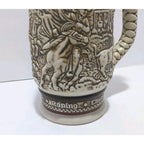 Avon 1980  Western Round Up Stein Pewter Lid Ceramarte