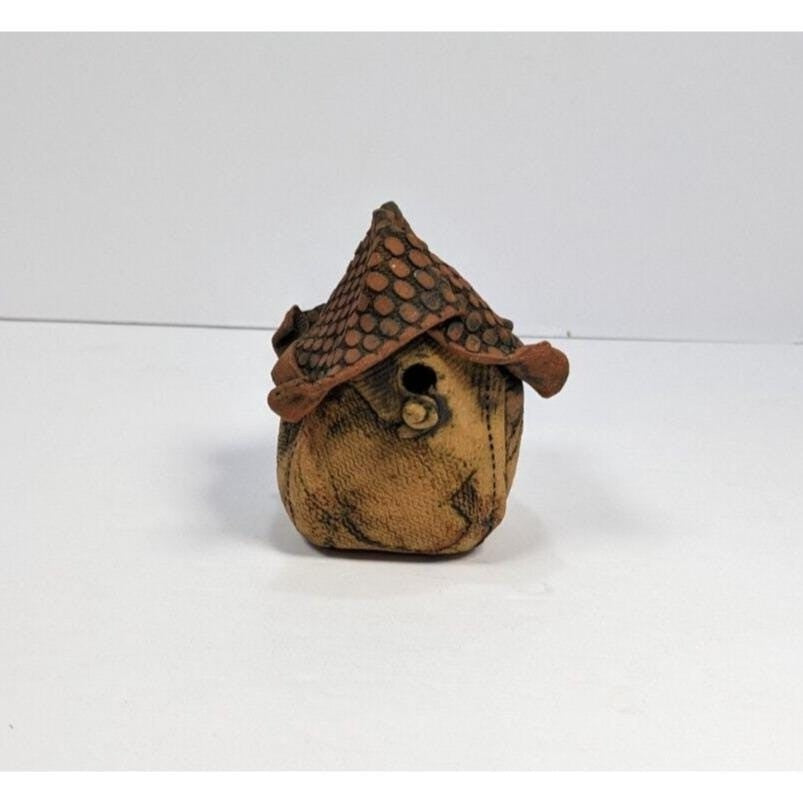 Handmade Terracotta Bird Figurine Folk Art Rustic Home Decor