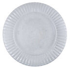 Set Of 6 White Embossed Dinner Plates Thomson Pottery 10.75 Inch Ceramic
