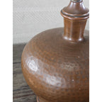 Vintage Hammered Copper Table Lamp 25" Rustic Mid Century Base